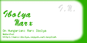 ibolya marx business card